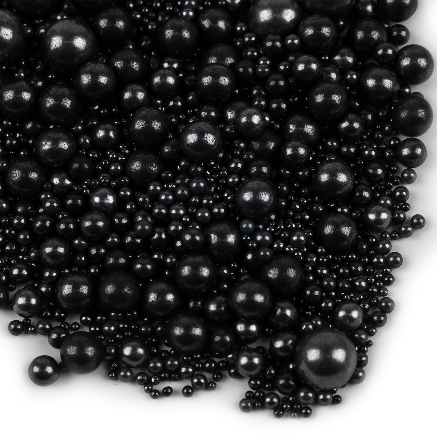 Cobakey Halloween Black Sprinkles, Edible Sugar Pearls, 3.5 Ounces, Perfect for Cake Decorating, Cupcakes, Cookies, and Ice Cream Toppings