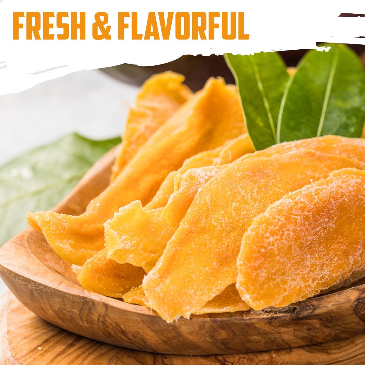 Dried Mango Slices - Soft & Juicy Sweet Dried Mango Slices Healthy Snack Delicious Texture, Chewy Ripened Mangos Dried Fruits Wi