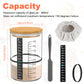 OKYMOTOR Sourdough Bread Starter Kit with 34 oz Jar, Thermometer Strips, and Breathable Covers - Brown