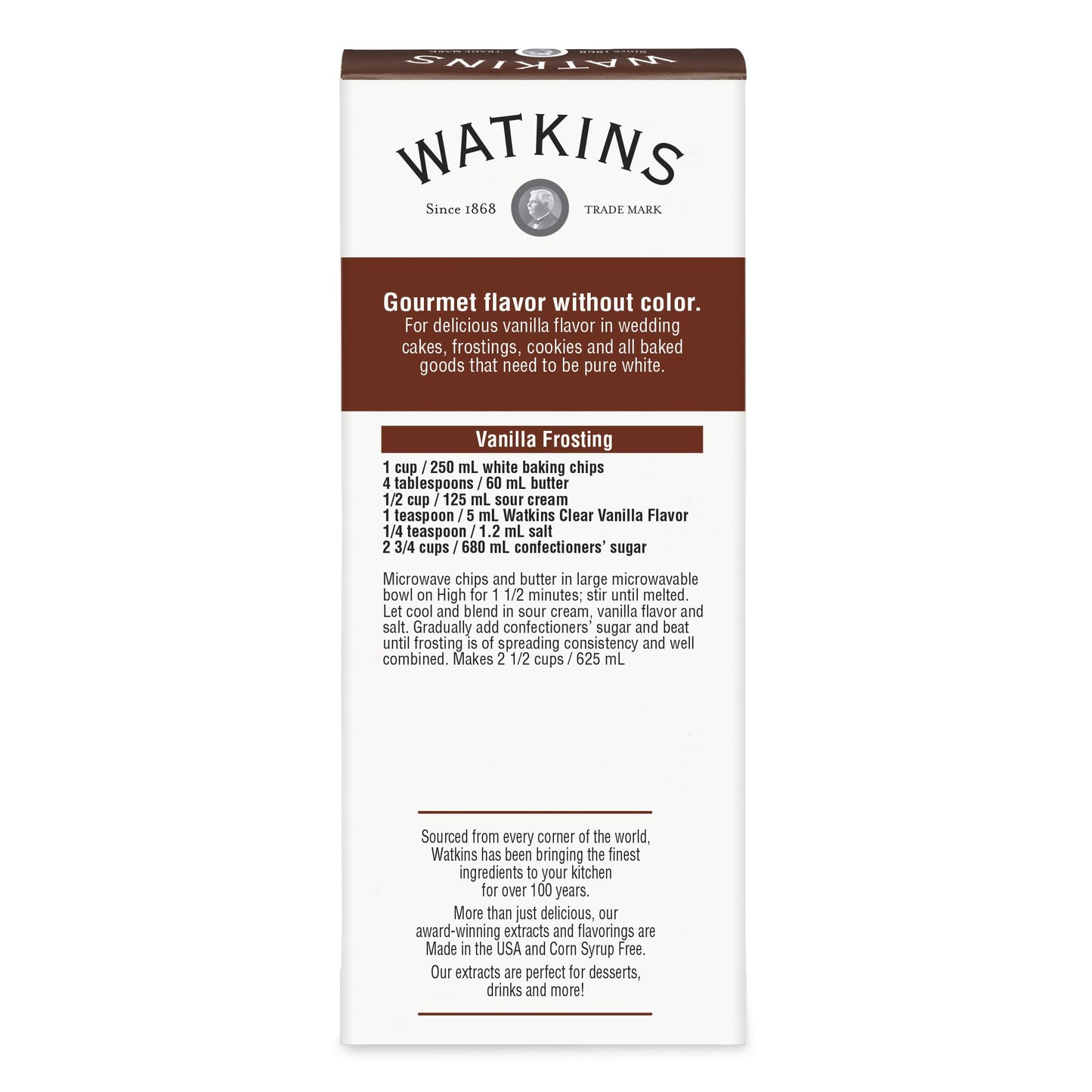 Watkins Clear Vanilla Flavor, 2 Fl Oz, Pack of 12, Model 60389