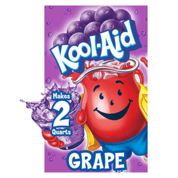 Kool-Aid Soft Drink Mix Grape Unsweetened, Caffeine Free - 0.14 Oz, Pack of 15