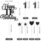 Lecferrarc 11Th Birthday Cake Decorations, 11Th Birthday Candles Cake Numeral Candles And Glitter Happy 11Th Birthday Cake Toppe