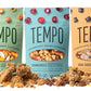 Tempo Granola Cluster Variety Pack - Dark Chocolate, Cranberry, Apricot - Vegan, Gluten Free, Oats, Low Sugar, Vegan, Dairy Free