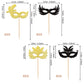 Rssta i Masquerade Masks Cupcake Toppers, 36 Pack, Black Gold Glitter, Paper for Bachelorette, Carnival, Birthday Party Decorations