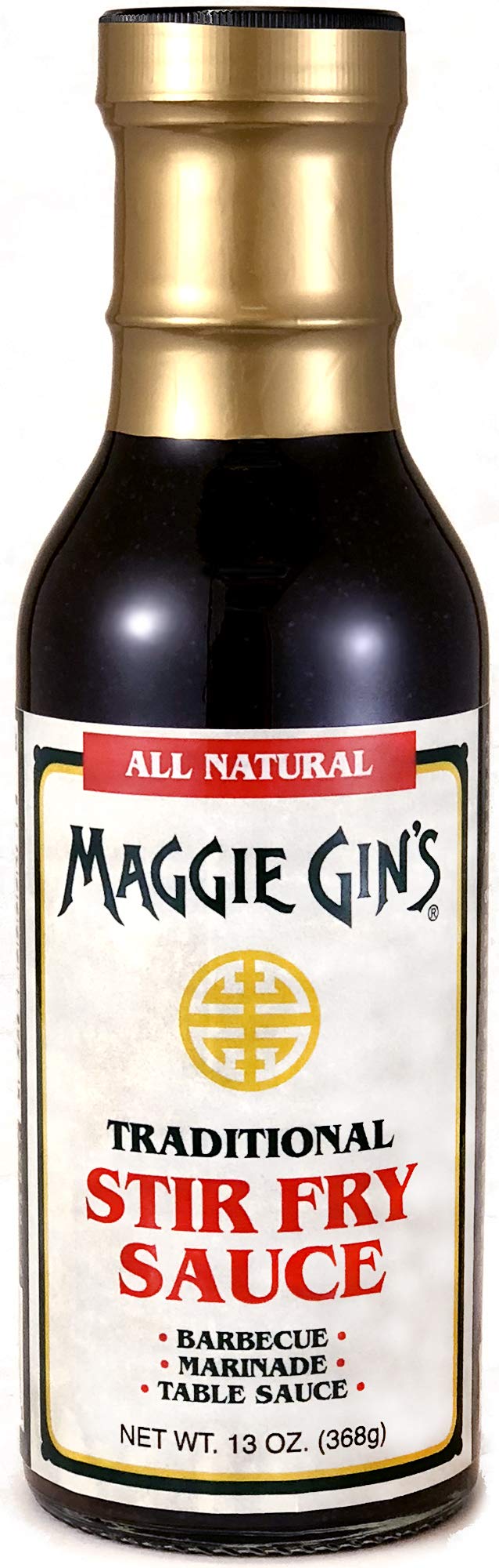 MAGGIE GINS Traditional Stir Fry Sauce - All-Natural, Low Sodium, 13 oz.