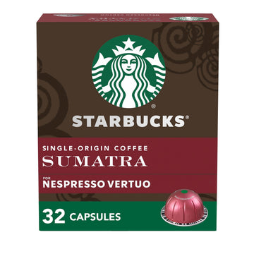 Starbucks Coffee Pods, Single-Origin Sumatra, Dark Roast, 32-count, 7.8 oz Brew Size, 8 Count (Pack of 4)