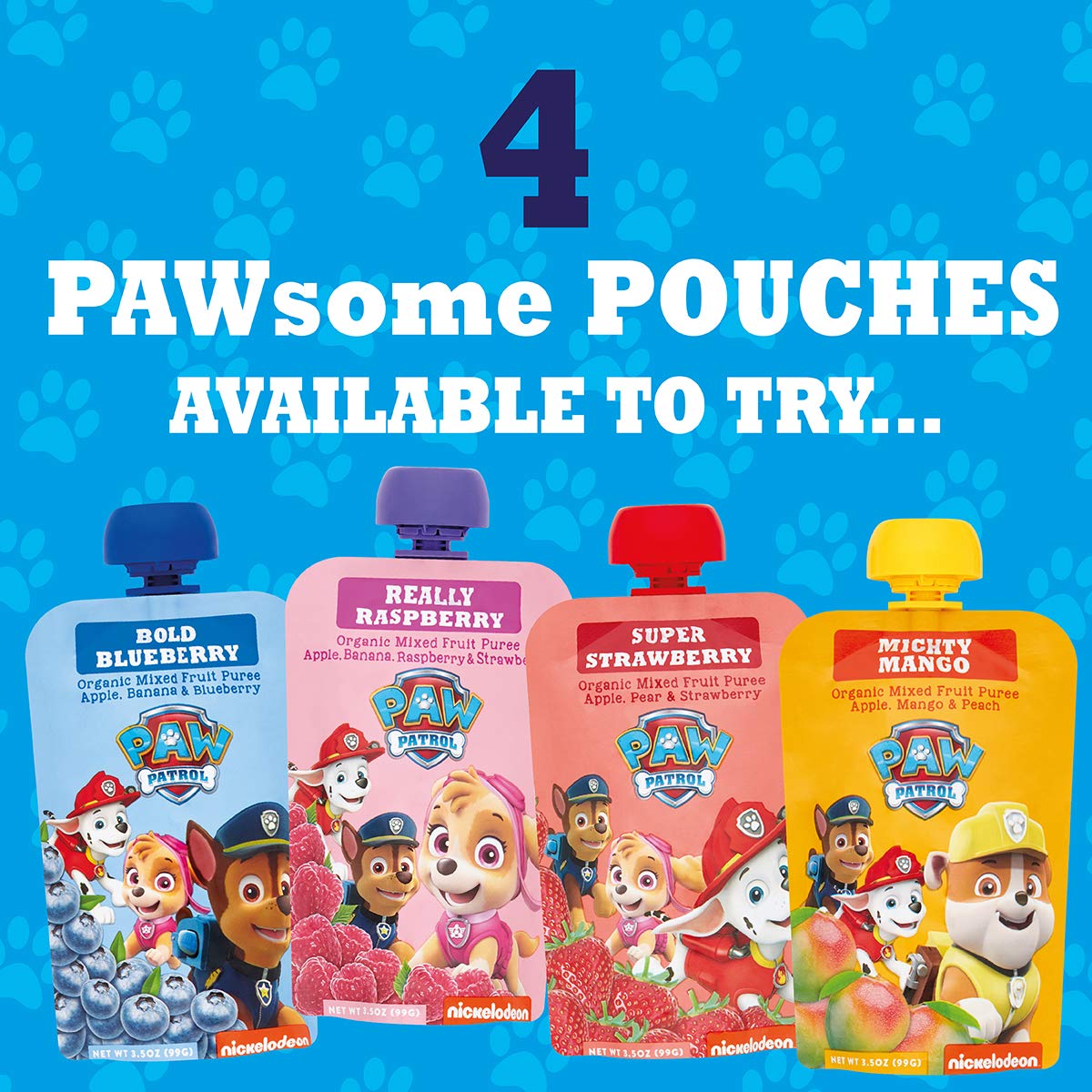 Paw Patrol Super Strawberry Organic Mixed Fruit Squeeze Pouch, 3.5 Ounce (Pack of 10)