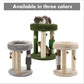 Mecool 4In1 Small Cat Tree,Scratching Post With Tower Soft Cat Bed, Sisal Carpet Jute Posts With Three Hanging Ball Toys And Mas
