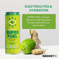 Eboost Super Fuel Healthy Energy Drink - Caffeine From Natural & Clean Ingredients For Focus And Productivity -Taurine Free Pre-Workout With Electrolytes, Nootropic & Vitamins - Ginger Lime, 12 Pack