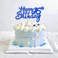 Unimall Bule Glitter 16Th Happy Birthday Cake Topper Boys Girls Food Picks For Celebrating Sixteen Years Old Birthday Anniversar