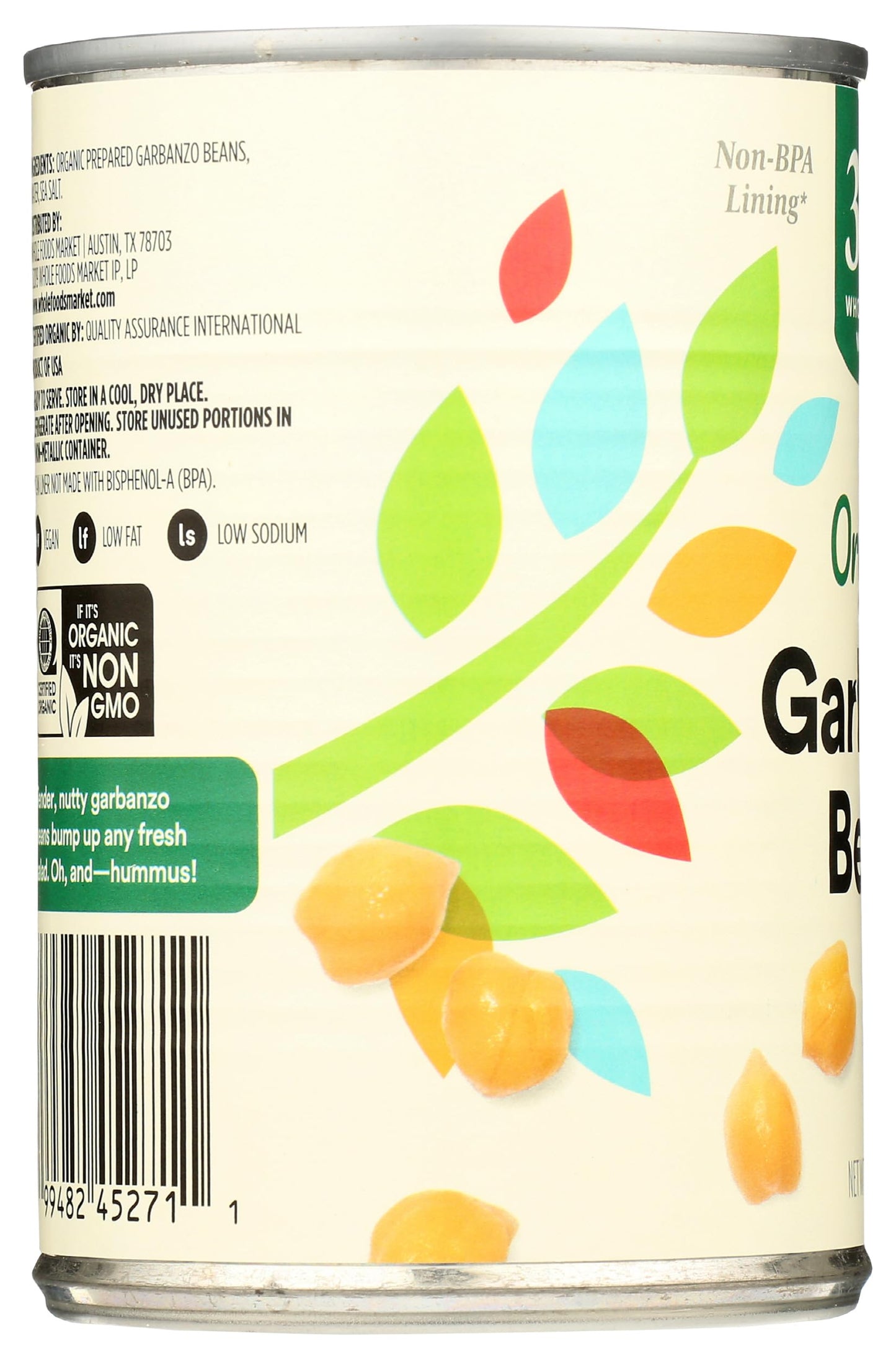 365 by Whole Foods Market, Organic Garbanzo Beans, 15.5 Ounce