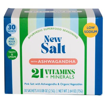 Spicewell Himalayan Pink Salt with 21 Plant-Based Vitamins, 2.64 oz, 30% Lower Sodium, Healthy Seasoning
