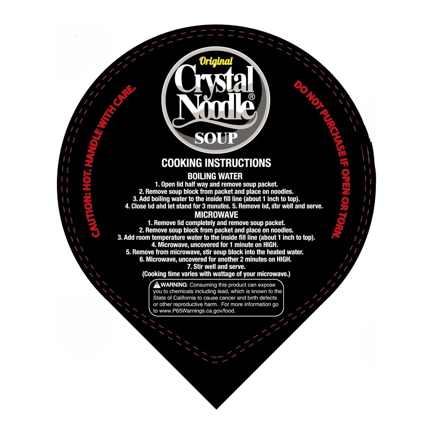 Crystal Noodle Soup, Vegetable, (Pack of 6 Cups) 1.83 OZ