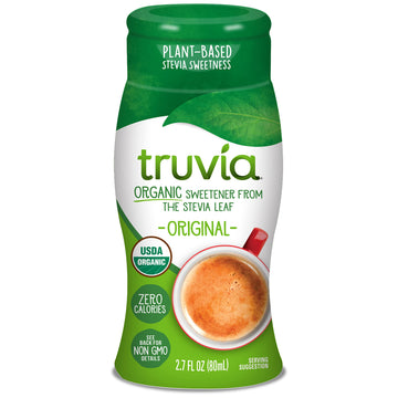 Truvia Organic Zero Calorie Liquid Stevia Sweetener Bottle Original Flavor 2.7 Fl. Oz.