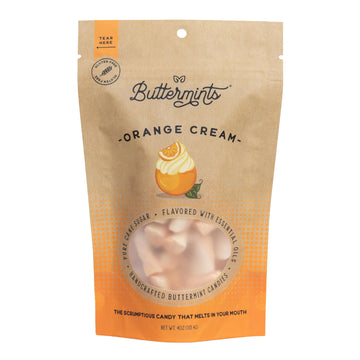 Buttermints Orange Cream, Butter Mints Gluten-Free Candy Soft Butter Taste, Unexpectedly Scrumptious (4 Servings)
