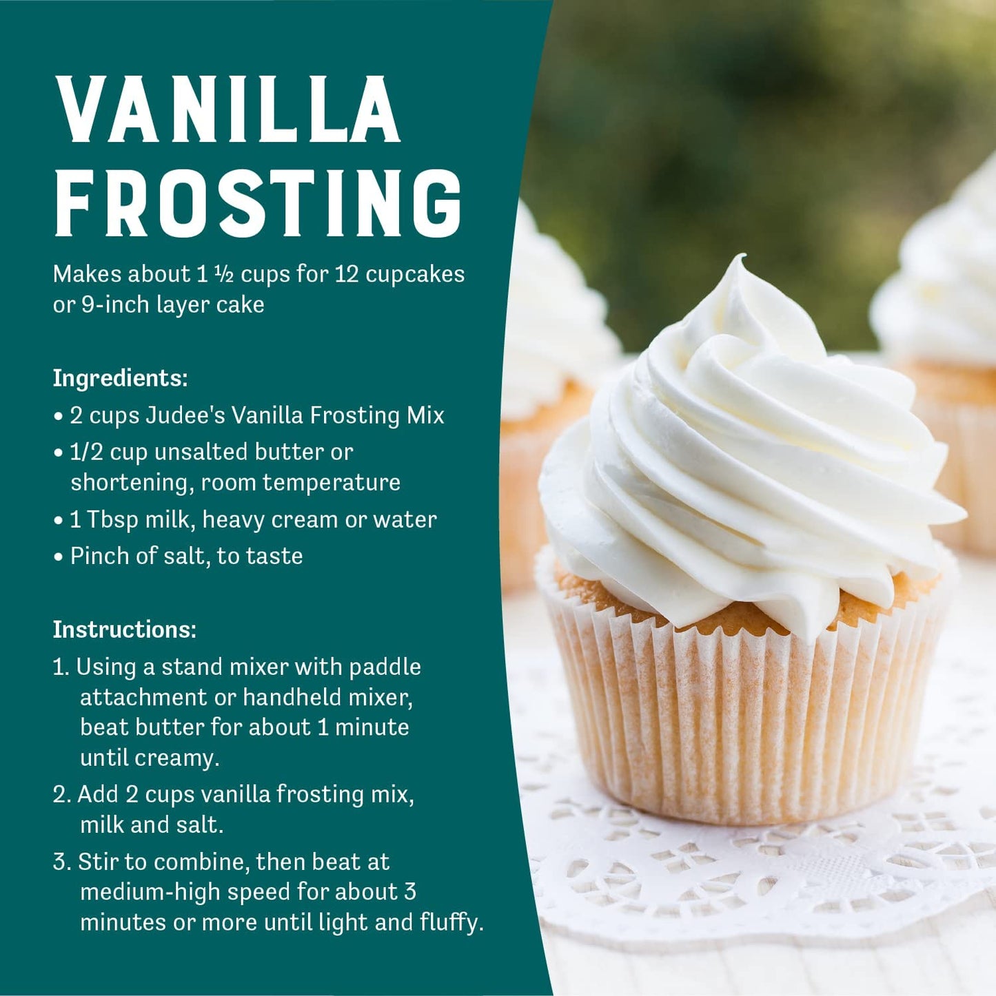 Judee'S Vanilla Frosting Mix 2 Lb - Great For Decorating Cookies And Cakes - Non-Dairy Alternative - Made In Usa - Vegan And Non