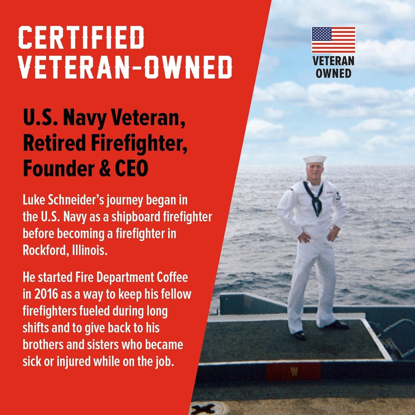 Fire Department Coffee - Gives Back To Firefighters - Shellback Espresso Ground Coffee - Bold & Smooth - Roasted In The Usa - Ha