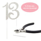 Crystal Creations 13 Cake Topper - Premium Silver Metal Decoration - 1 Count - Sparkly Rhinestone for 13th Birthday Party