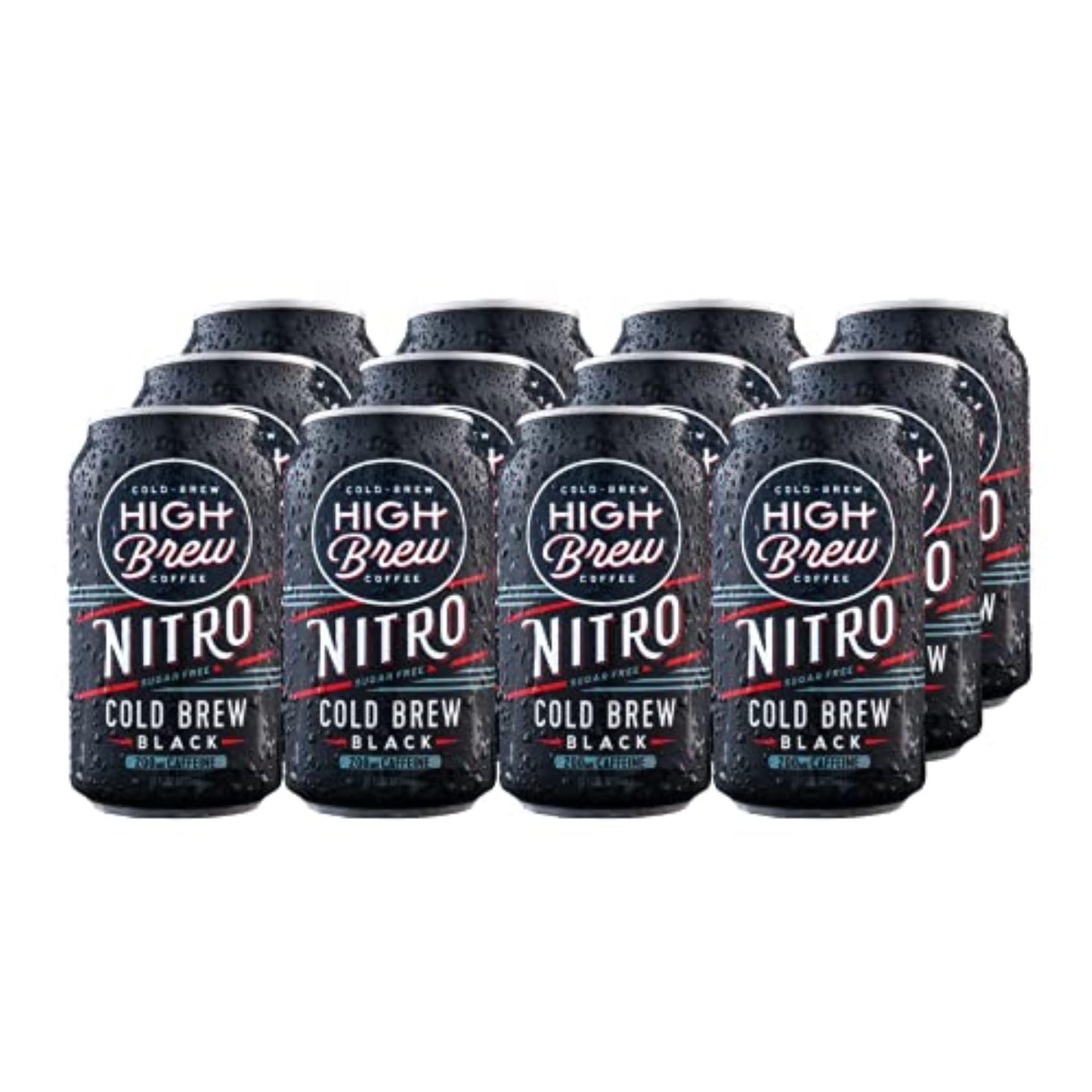 High Brew Coffee, Cold Brew, Nitro Black, Sugar Free & Dairy Free, 10 Fl Oz Can (Pack Of 12)