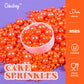 Cobakey Orange Sprinkles For Cake Decorations 3.52 Ounce Edible Pearl Sugar Sprinkles For Cupcake Toppers Wedding Party Valentin