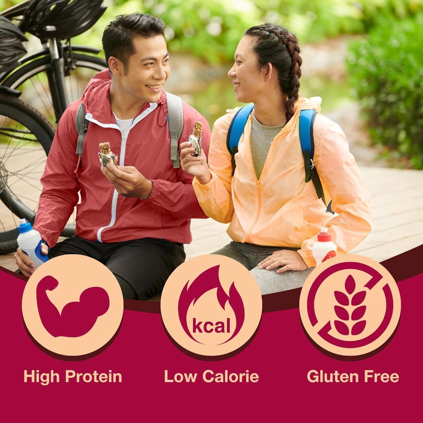 ProtiDIET Peanut Surprise High Protein Bar, No Trans Fat, Nutrient Rich Protein Fiber Bars - High Protein Snacks for Adults - He
