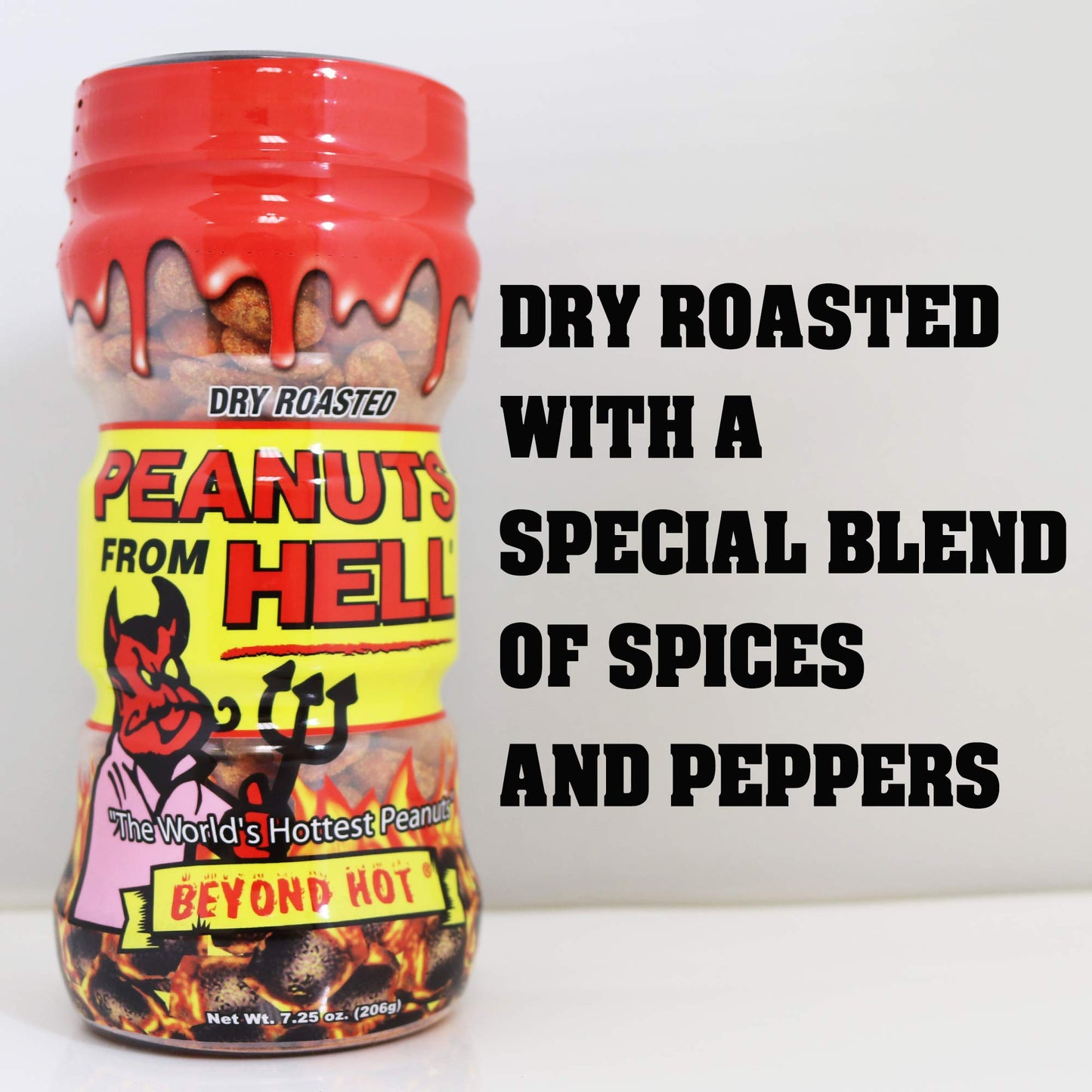 Spicy Peanuts Flavoured with Hot Spices 12 Once Can of Hot Peanuts - Roasted Peanuts and Hot Nuts - Heat Peanuts