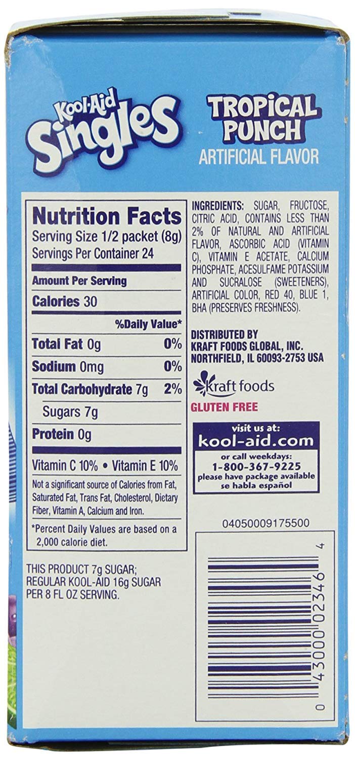 Kool-Aid Singles Tropical Punch (for 16.9-Ounce Bottles), 12-Count Packets (Pack of 6)