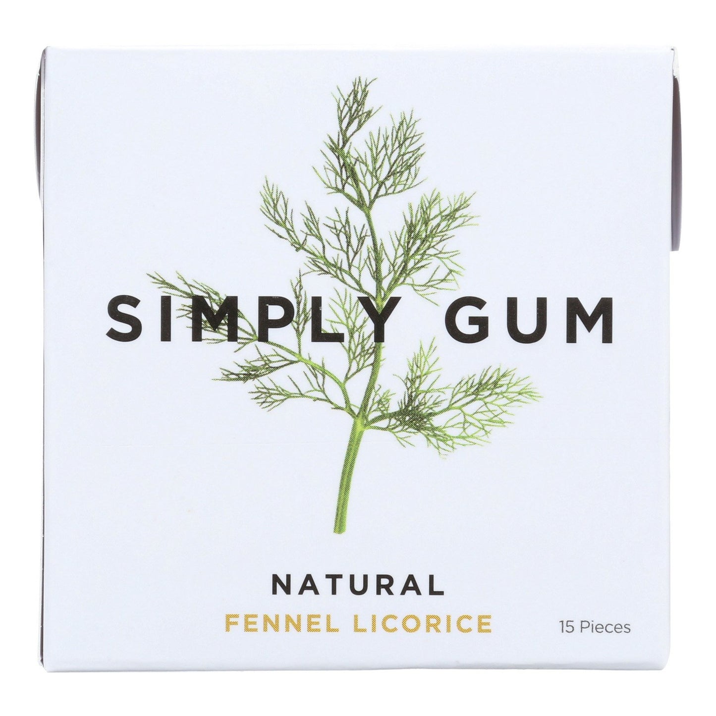 Simply Gum All Natural Gum - Fennel Licorice - Pack Of 12 - 15 Count