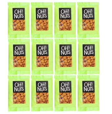 Oh! Nuts BBQ Corn Roasted Salted Individual Nut Snacks for On-the-Go - 12 Convenient Nut Snacks for School - Bulk Nuts Variety -