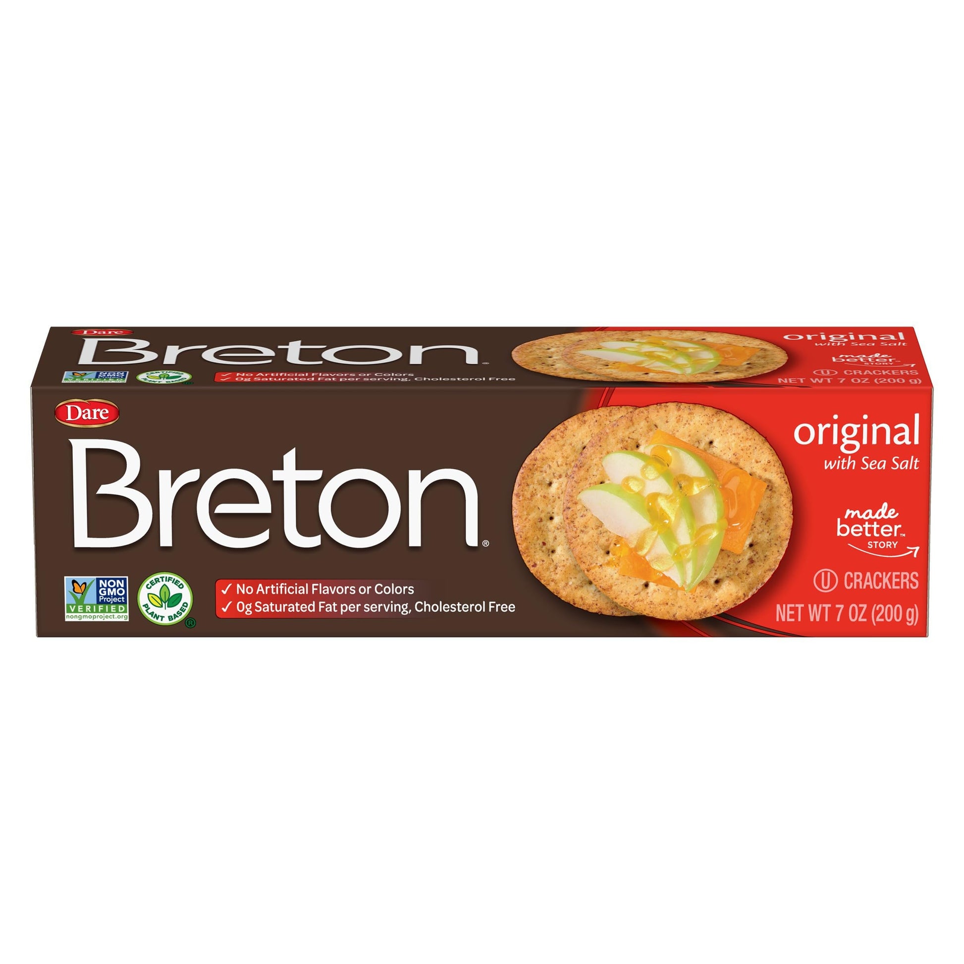 Dare Breton  ers – Party Snacks with no Artificial Flavors and 0g of Trans Fat per Serving – Original, 7 Oz (Pack of 12)
