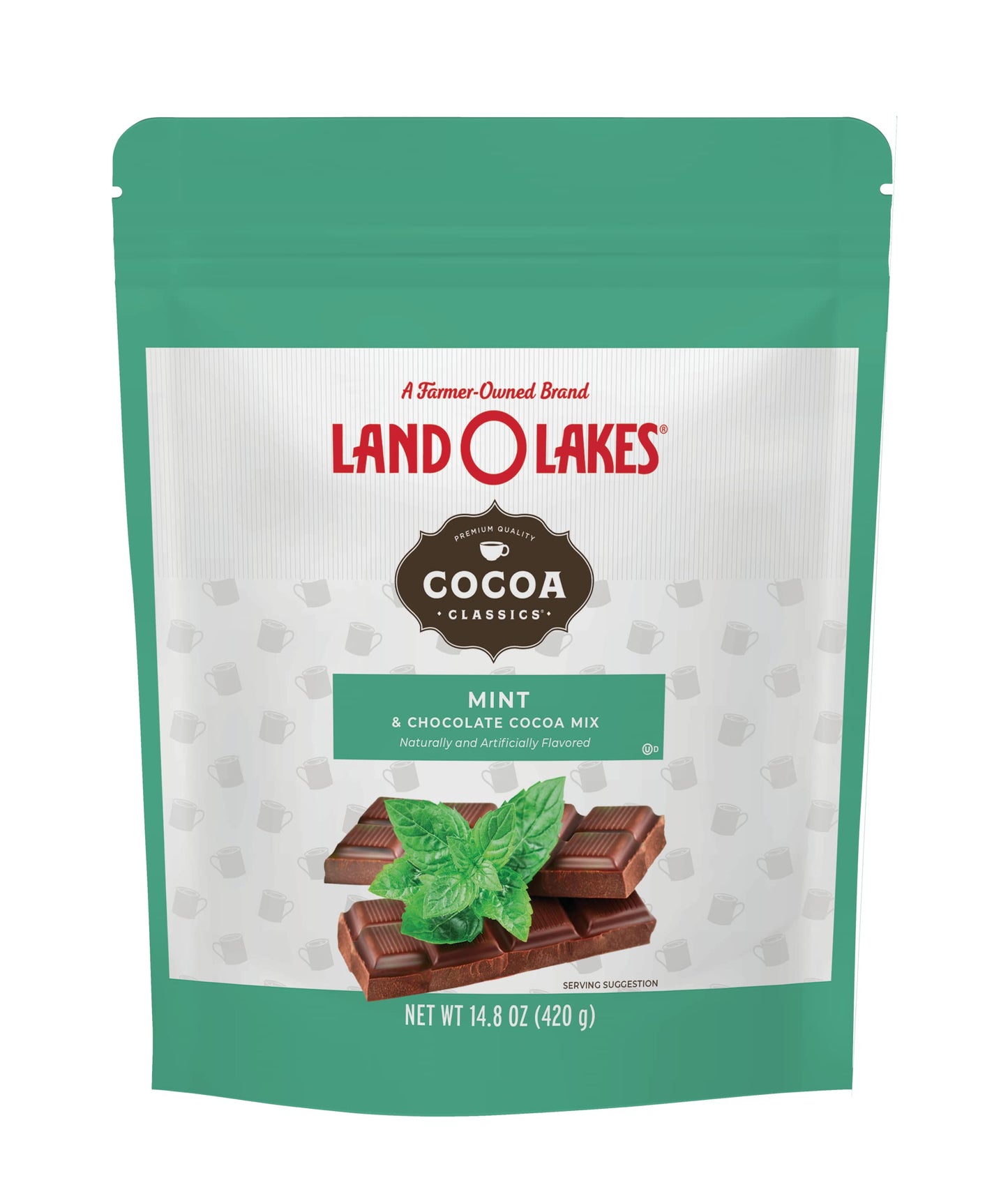 Land O Lakes Cocoa Classics Mint Cocoa Mix Pouch, 14.8 Ounce (Pack Of 1)