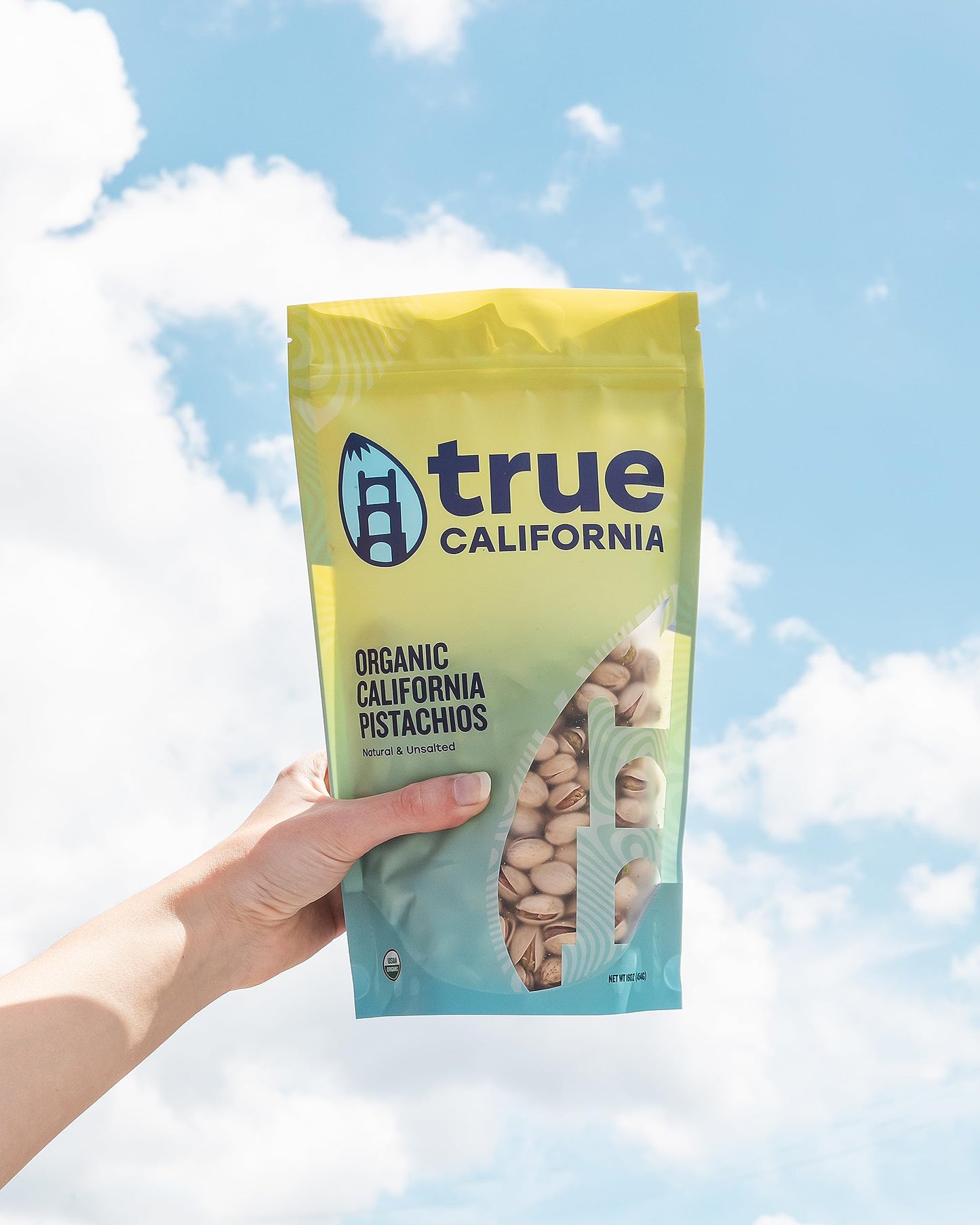 True California Organic Raw Pistachios, In-Shell, No Salt, Vegan, Gluten-Free, 1 LB