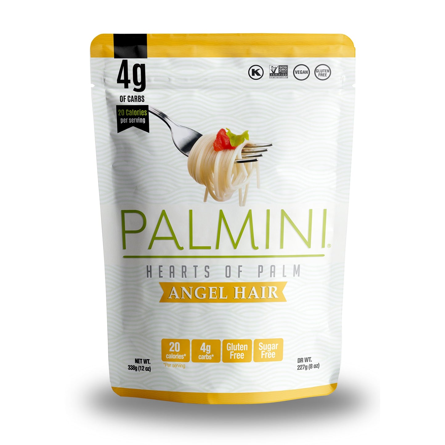 Palmini Angel Hair Pasta | Low-Carb, Gluten Free, Vegan | 12 Ounce Pouch | Shark Tank Featured