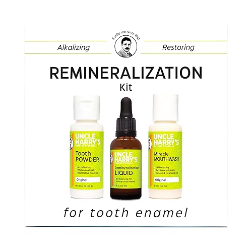 Uncle Harry'S Natural Remineralization Kit For Tooth Enamel & Mineral - 3 Products Strengthen Weak Enamel & Correct Oral Care Is