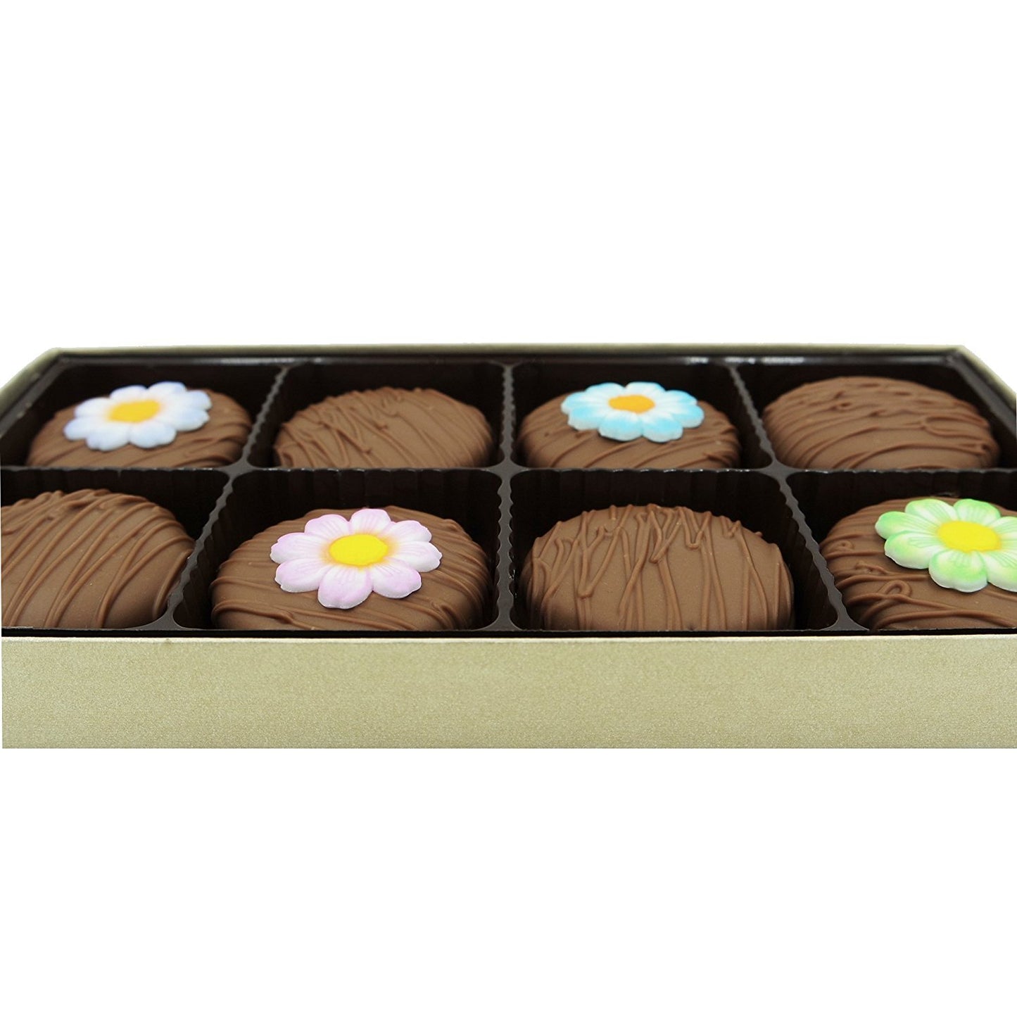 Philadelphia Candies Milk Chocolate Covered OREO Cookies - Daisies Flower Gift, 8 oz