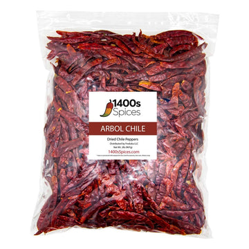 1400S SPICES 2lb Chile de Arbol Bulk, Food Service - 2 Pound (Pack of 1)