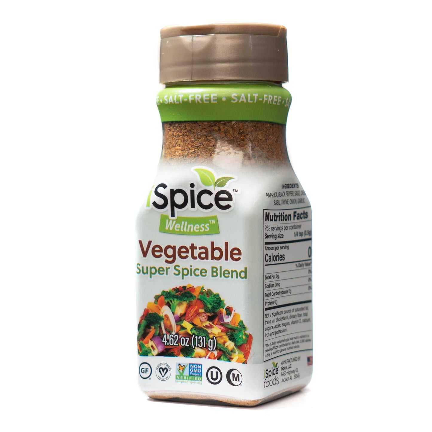 iSpice - Salt-Free | Sugar free | 100% Pure Wellness Vegetable Fat Free Super Spice Blend | All Natural | Ready to use as is | N