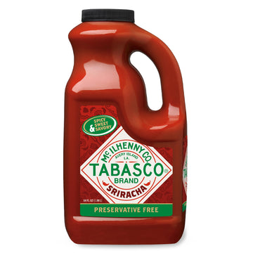 TABASCO Brand Sriracha Hot Sauce, Medium Heat, Bulk Plastic Jug, Thai-Style with Louisiana Twist, Rich & Bold, Perfect for Large
