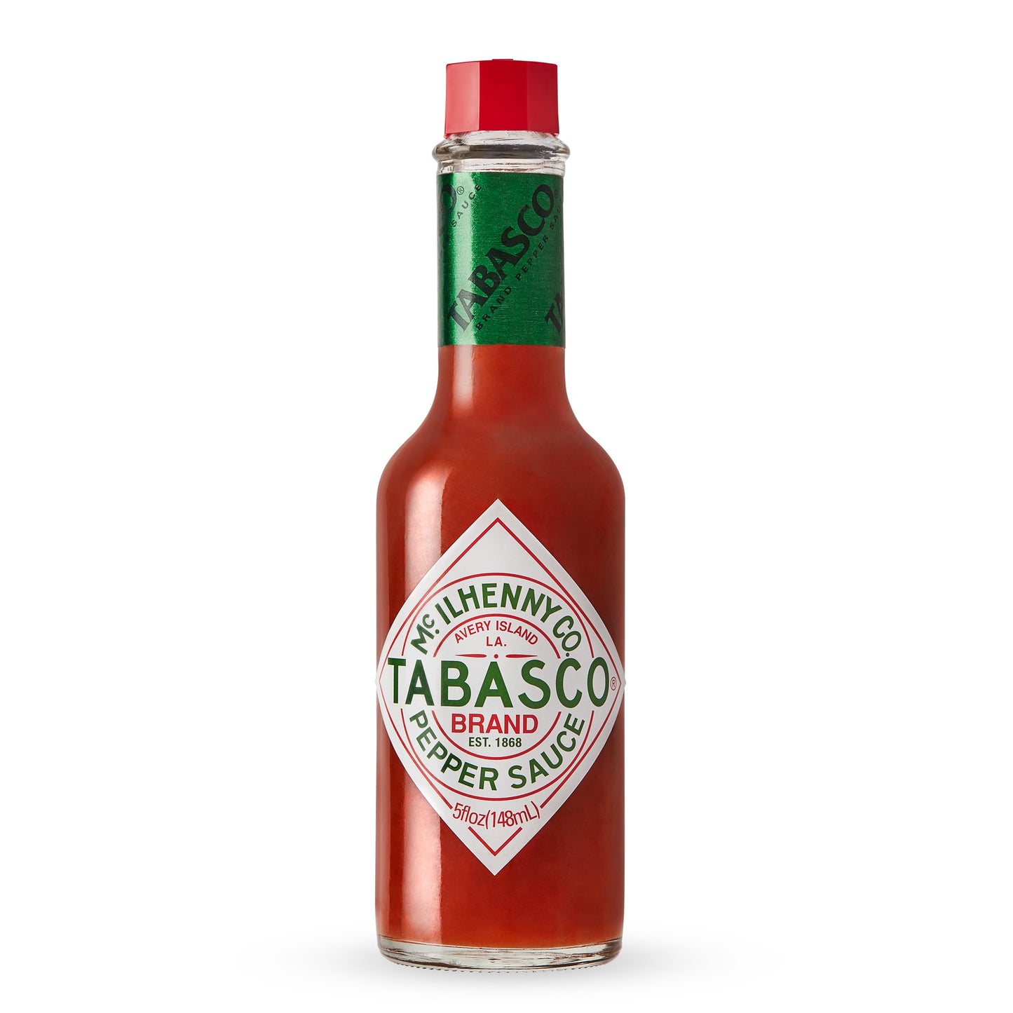 TABASCO Brand Original Red Pepper Hot Sauce, Medium Heat, Glass Bottle, Classic & Versatile Flavor, Three Simple Ingredients, Gr