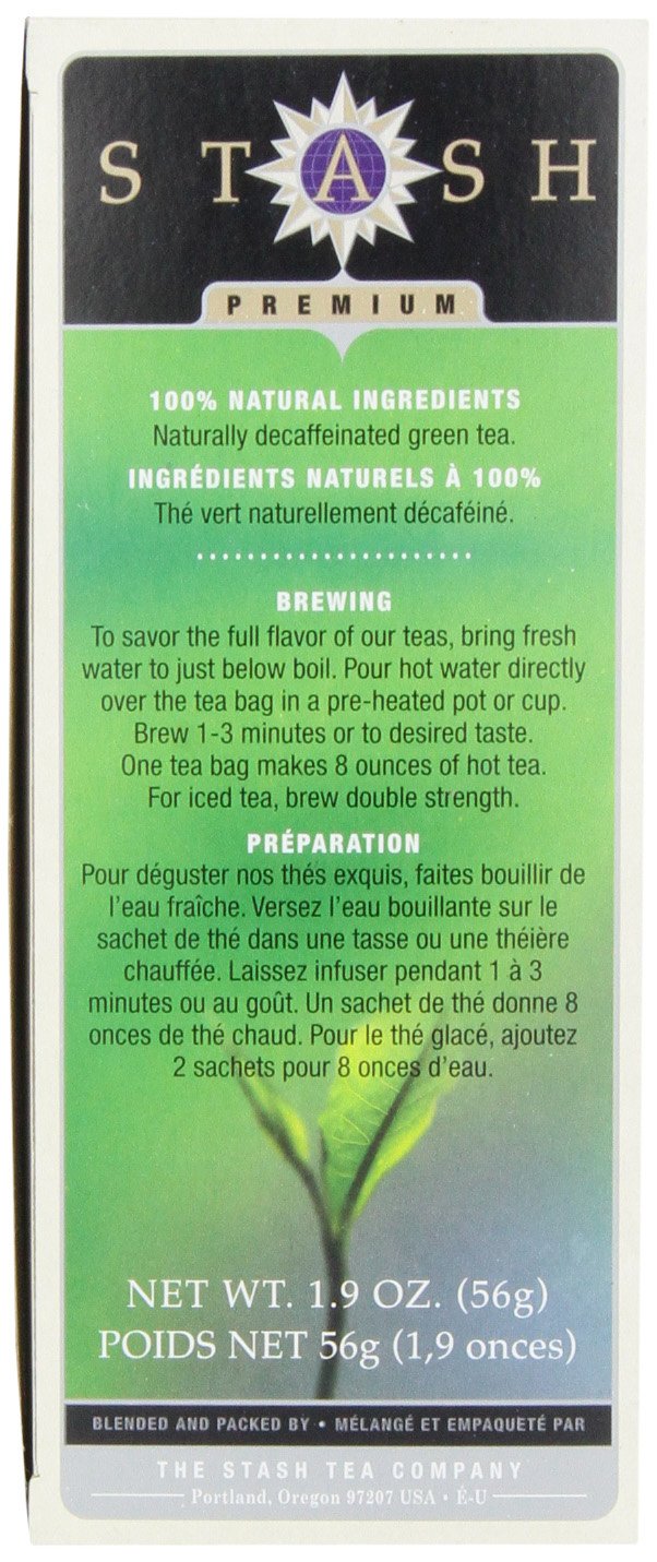 Stash Premium Decaf Green Tea Bags, 30 Count Box, Model 51590