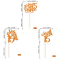 Rssta i Cupcake Toppers, 24 Pack, Quinceañera Theme, Orange Design