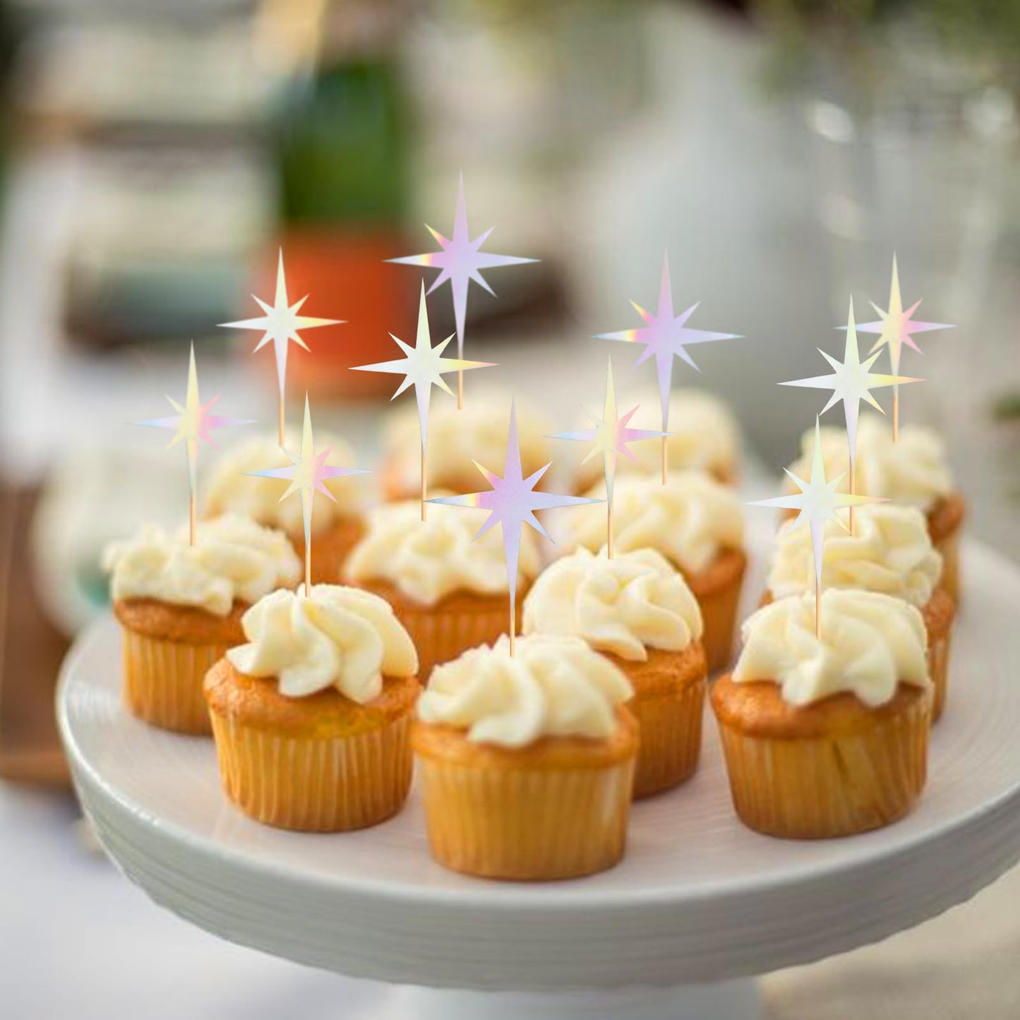 Keaziu 30Pcs Star Cupcake Toppers Little Star Twinkle Star Cupcake Picks Engagement Bridal Baby Shower Wedding Birthday Party Ca
