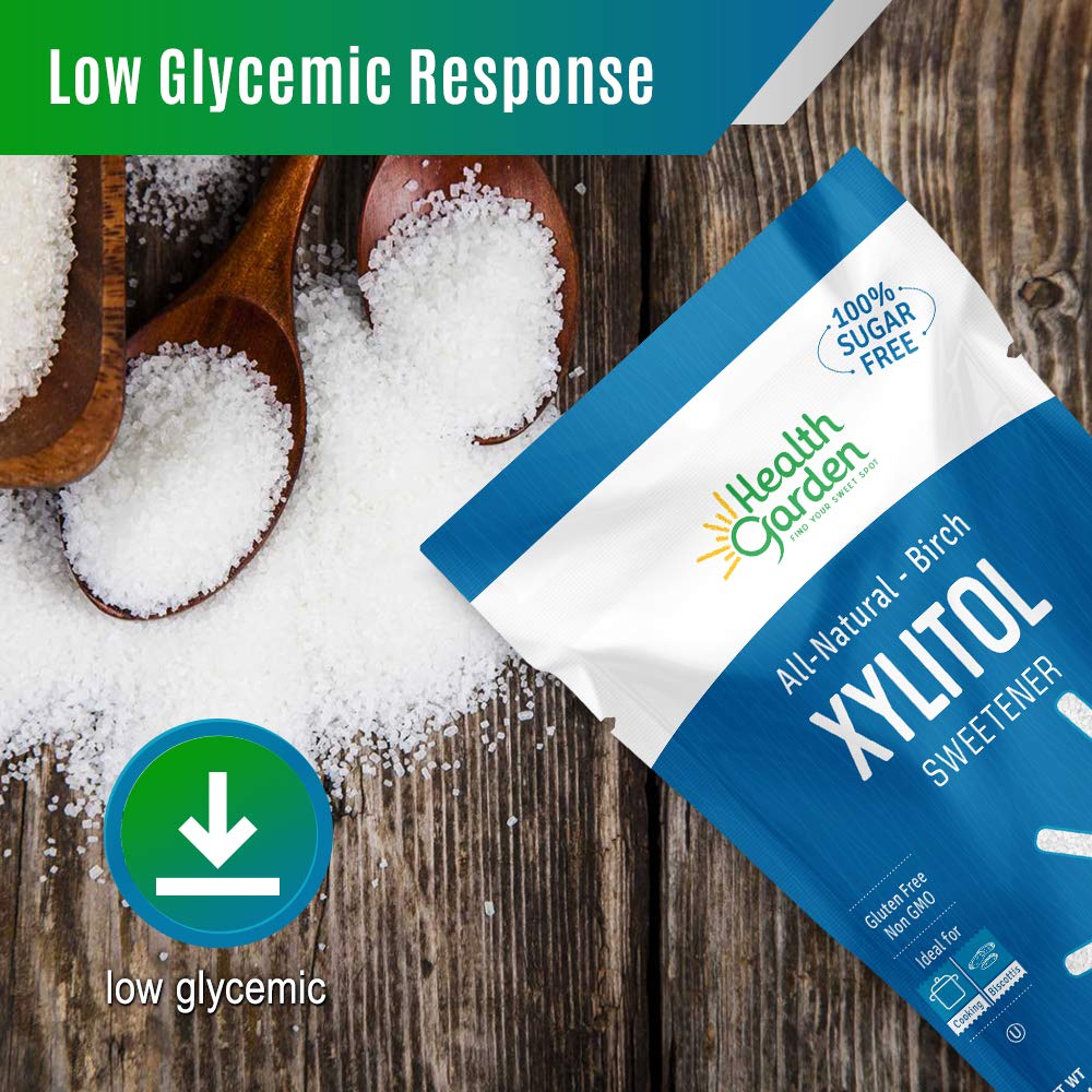 Health Garden Birch Xylitol Sweetener - 15 Oz Resealable Bag - Pure Birch Xylitol - Non Gmo, Kosher, And Made In The U.S.A. - Ideal Powdered Sugar Substitute - Non-Gmo Sugar Alternative