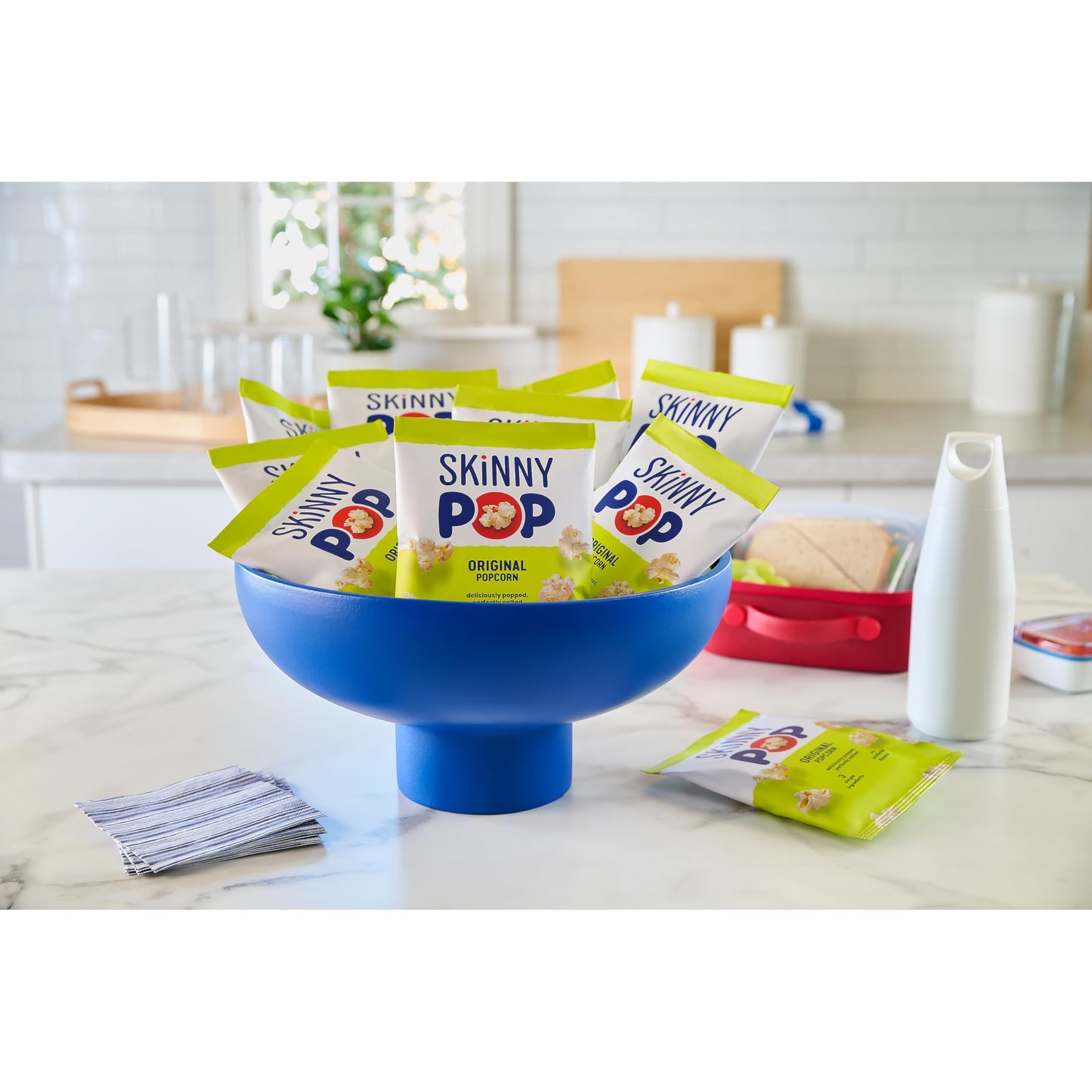 Skinnypop Popcorn, Original, Gluten Free, Non-Gmo, 0.65Oz Individual Size Snack Bags, 6 Boxes (6 Bags Per Pack)