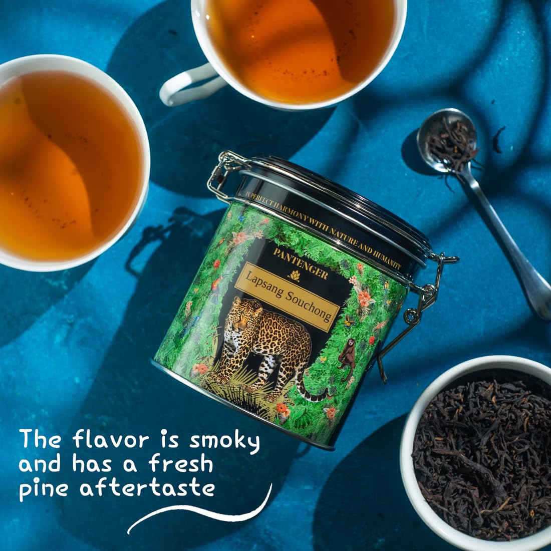 Pantenger Lapsang Souchong Loose Leaf Tea - Smoked Black Tea, 3 Ounces, 40 Servings