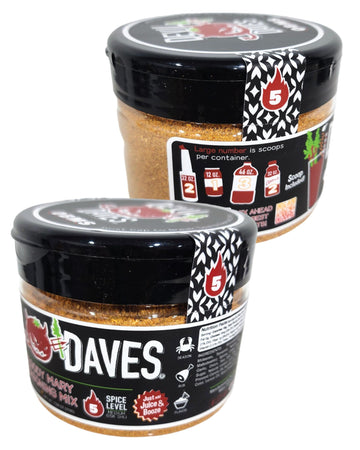 Devil Daves Dry Bloody Mary Seasoning, Medium, 7.5 Oz Tub, Scoop Included
