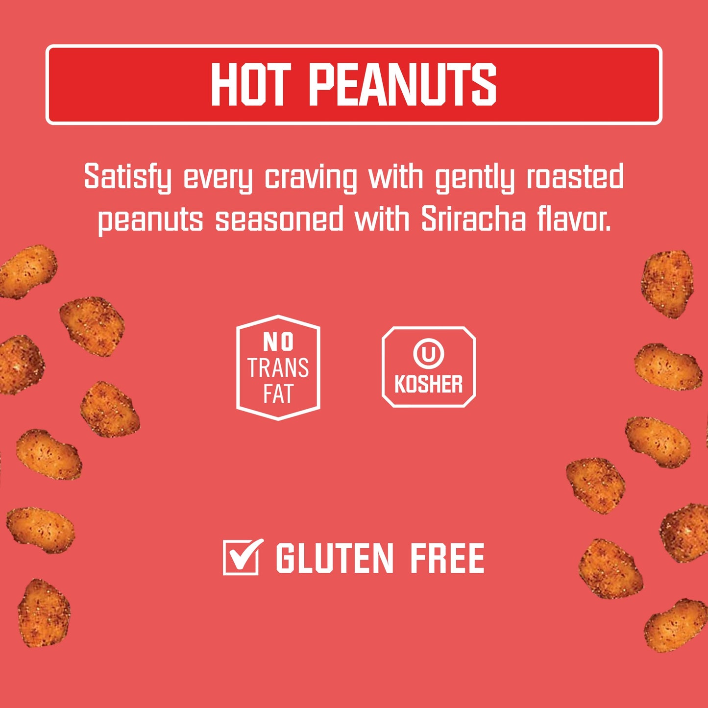 Kars Nuts Spicy Hot Peanuts, 2.5 oz Grab & Go Bags, Individual Snack Packs (Pack of 36), Gluten-Free Nut Snacks