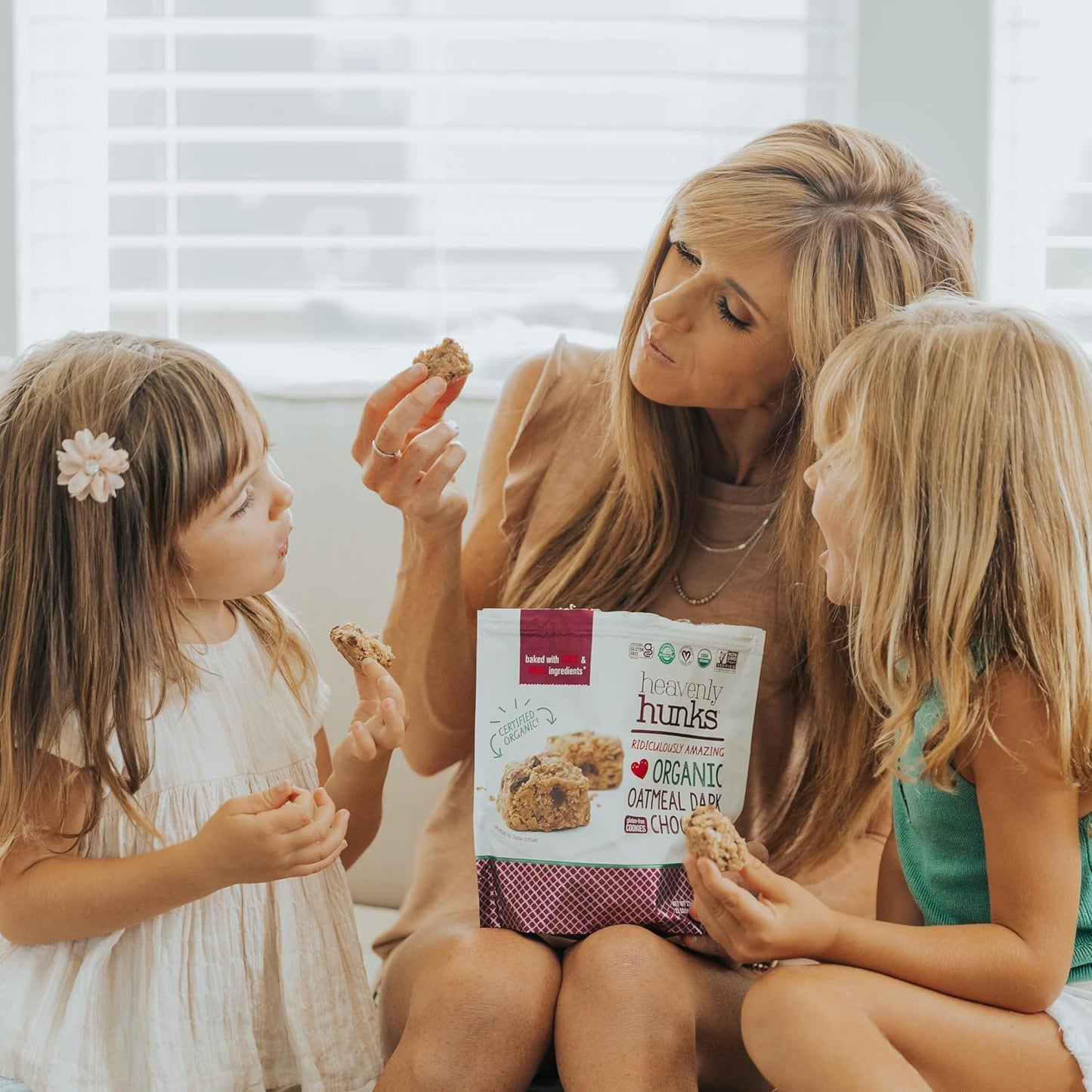 Heavenlyhunks Organic Oatmeal Dark Chocolate Cookies, Gluten-Free, 22 Cookie Hunks, 7.2 Oz