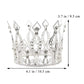 Crown Cake Topper Rhinestone Crystal Handmade Tiara Cake Decoration For Baby Shower Birthday Wedding Party Favors (Silver)