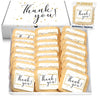 Thank You Cookies Gold Black Elegant Classy Appreciation Treats Party Favors Gift Basket for Teachers Employees Nurses | 24 Pack